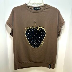 "Vayana" Womens Strawberry Sweatshirt - Made in Poland (LRG)